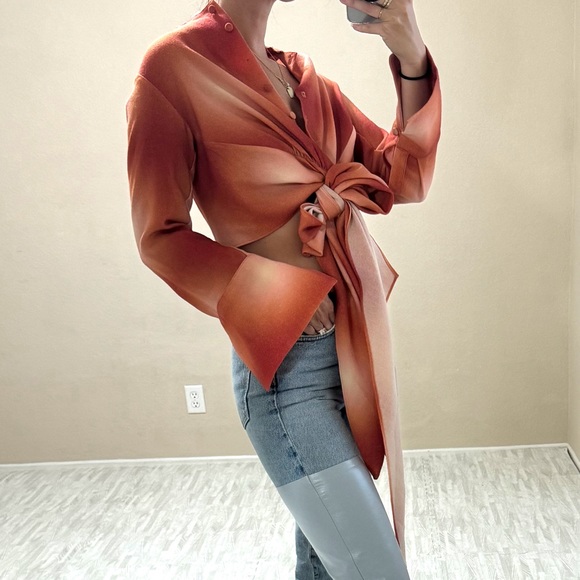 Cult Gaia Button Up Tie Top - Picture 11 of 14